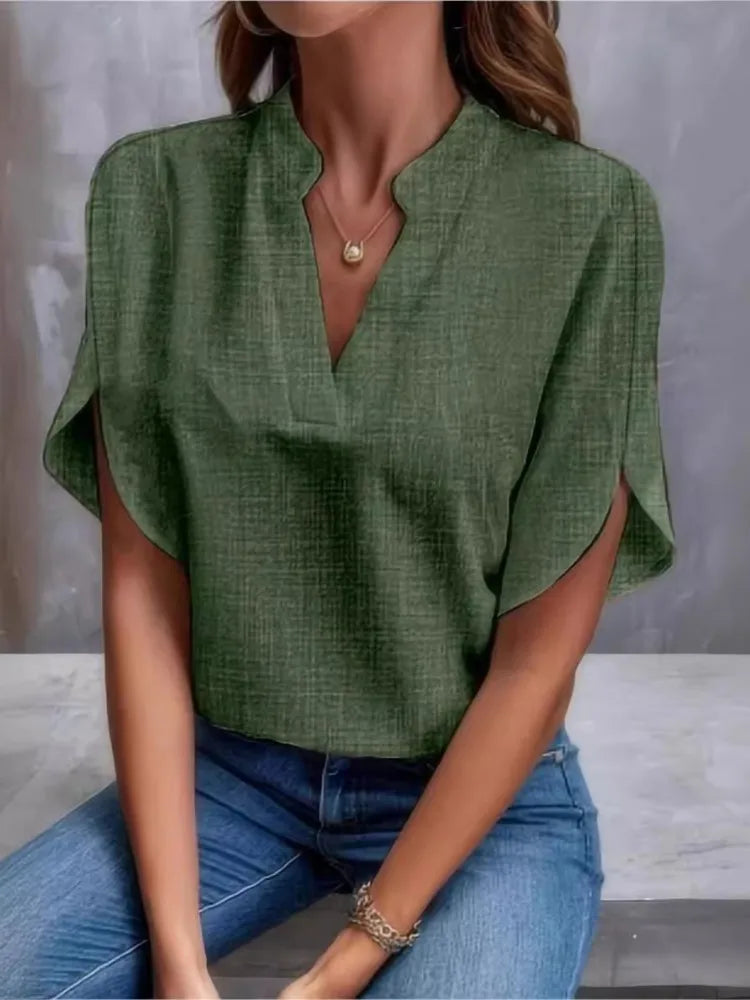 Layla™  Classic V-Neck Blouse