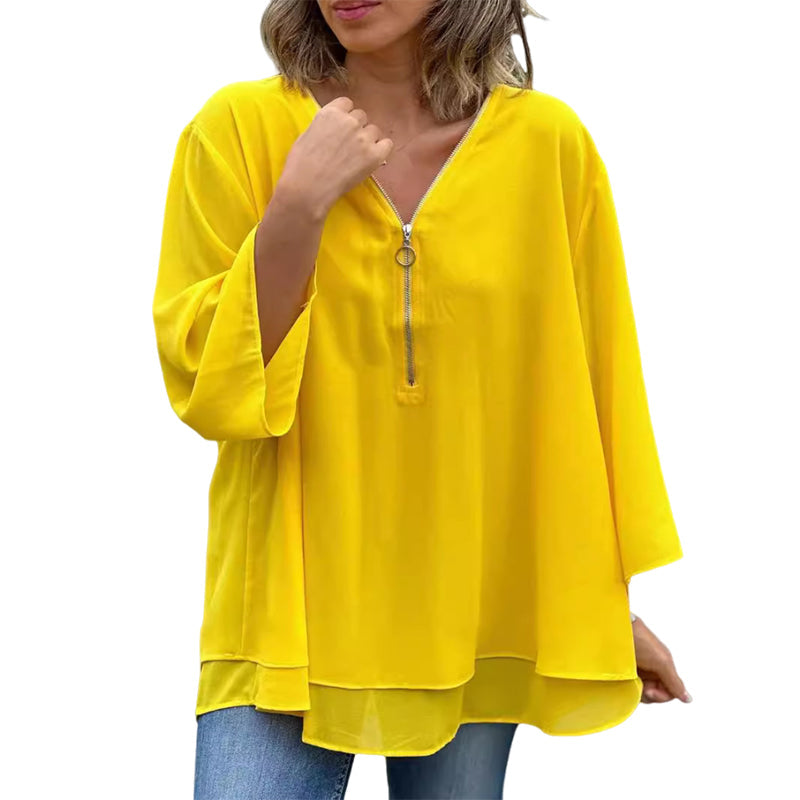 Ember™ Chiffon Zipper Blouse