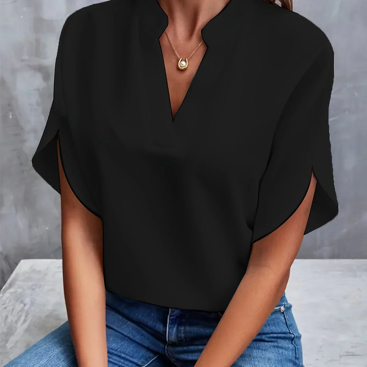 Layla™  Classic V-Neck Blouse