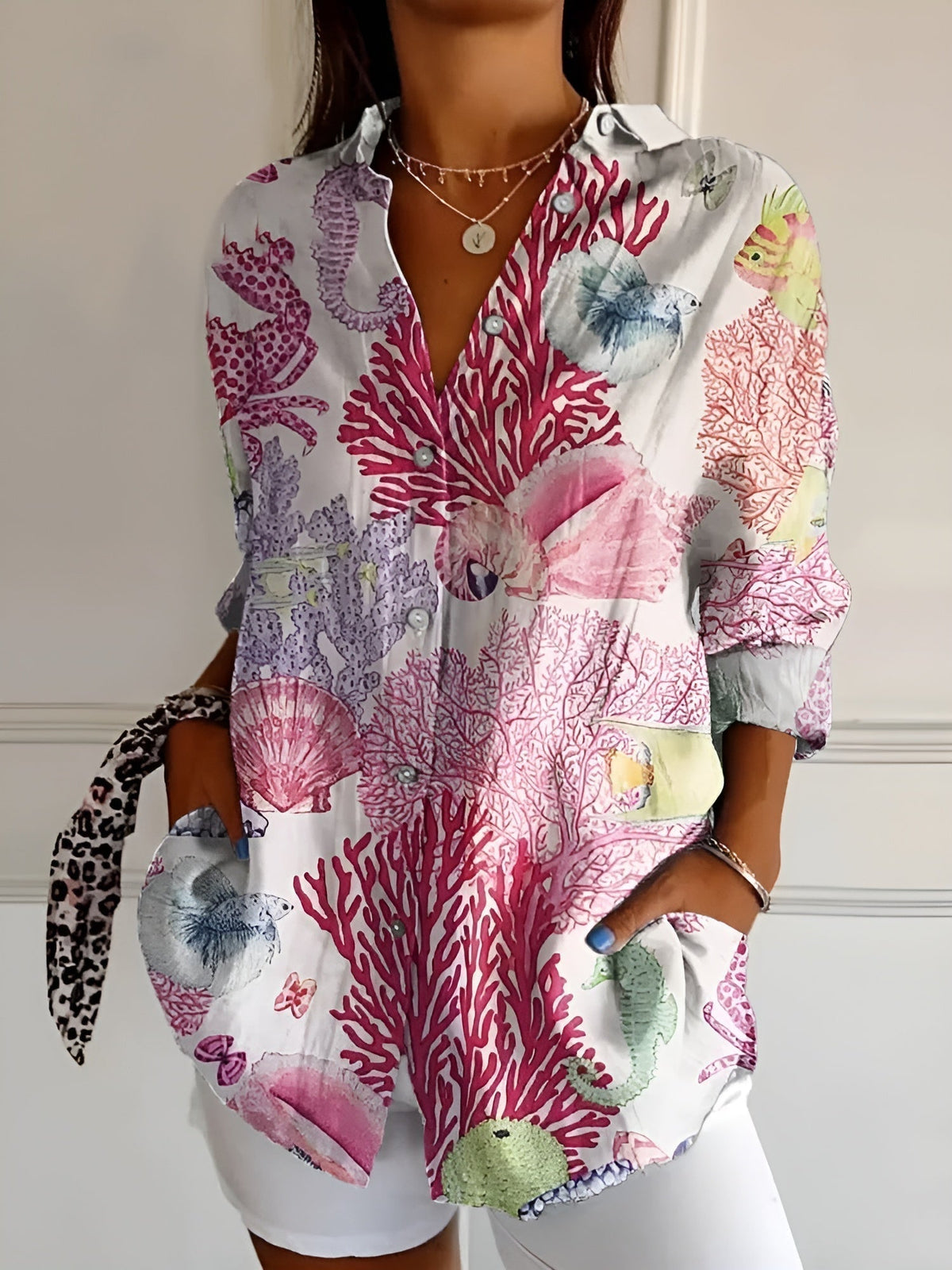 Roseanne™ Floral Breeze Button-Up Shirt